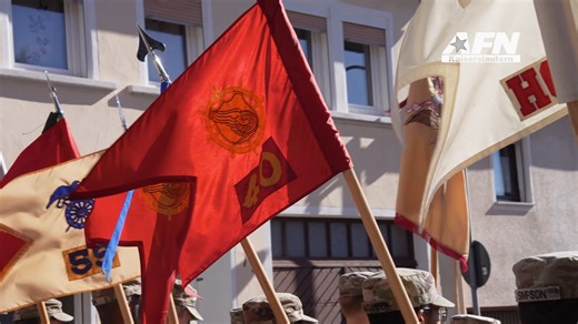 2.4K views · 36 reactions | The U.S. Army Garrison Rheinland-Pfalz Baumholder Military Community marched in a parade with the 245th Artillery Regiment, of the Bundeswehr Artillery School and the Idar-Oberstein Artillery school alongside Baumholder to commemorate the 80th anniversary of a US Armed Forces presence in the city.  | AFN Kaiserslautern | Facebook