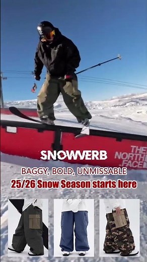 🔥 Baggy + Bold Look ✅ Snowverb 25/26 Baggy Snow Pants Drop
