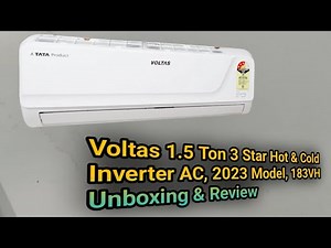 Voltas 1.5 Ton 3 Star Hot & Cold Inverter AC, 2023 Model, 183VH Unboxing & Review