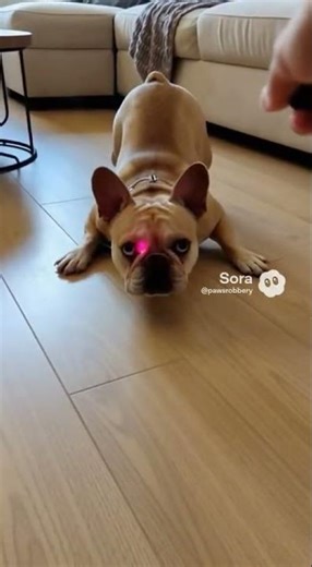 Frenchie vs laser pointer… winner: the wall 🔴🐶💥#FrenchBulldog #LaserPointer #FunnyDogs #Frenchie