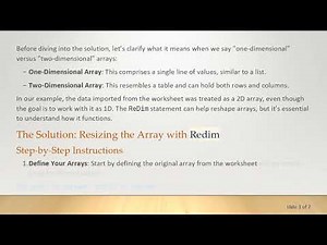 How to Resize a Dynamic Array in VBA: Mastering Redim for One-Dimensional Arrays