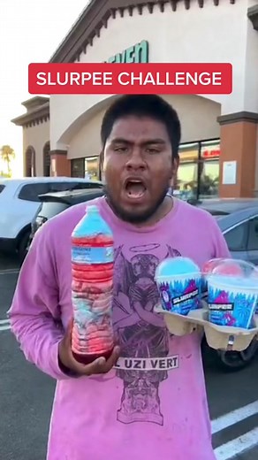 SLURPEE CHALLENGE 🧊! #slurpee #slurpeesummer #slurpeerun #7eleven #711 #icecold #ice #challenge #tiktokchallenge #slushie #slush #summer2022 #foryoupage #fypシ #unbelievable #amazing #awesome #challenges_tiktok #reels #foodtiktok #foodie
