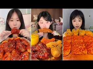 Ultimate Fried Chicken & Spicy Noodles Mukbang | Crunchy, Saucy, Satisfying!