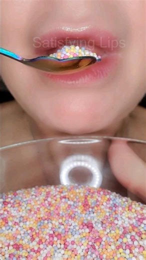 ASMR Satisfying Eating Pretty Little Sprinkles 🌈 #asmrfood #mukbang #eatingsounds