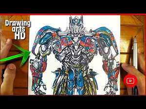 How to draw Optimus prime step by step
