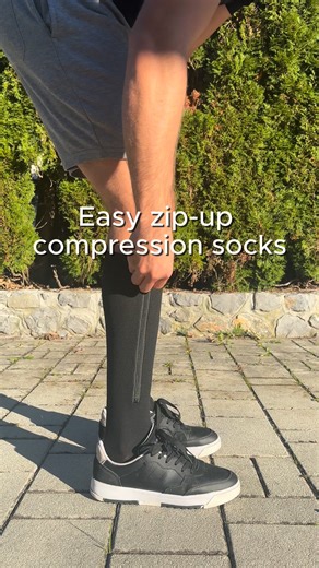 Put on compression socks pain-free in seconds Get yours here: https://gripstander.com/products/zippra%E2%84%A2-medical-compression-socks | Zippra | Facebook