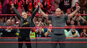 Kurt Angle & Ronda Rousey challenge Triple H & Stephanie McMahon: Raw, March 5, 2018 (Full Segment)