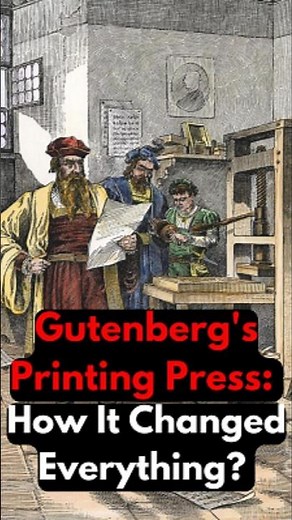 How Gutenberg's Printing Press CHANGED The World #historyhit #gutenberg #arthistory #shortsfeed