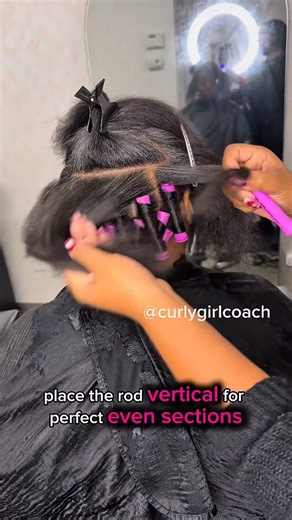 Perfect Rod Set Sectioning Hack 📏➿ | #naturalhair #rodset #hairtutorial