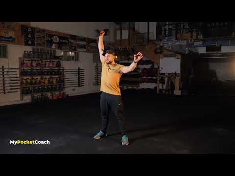 One dumbbell thruster