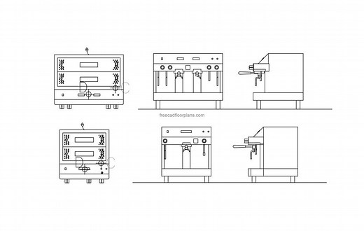Espresso Cappuccino Machine - Free CAD Drawings