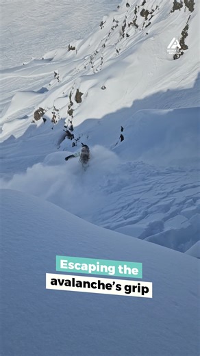 280K views · 380 reactions | How to outrun an avalanche: Snowboarding edition #Snowboarding #Avalanche #Snow #Mountain #Ice #Nature #Disaster | People Are Awesome | Facebook