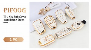 Watch The Installation Steps of TPU Key Cover-White and Gold on Amazon Live