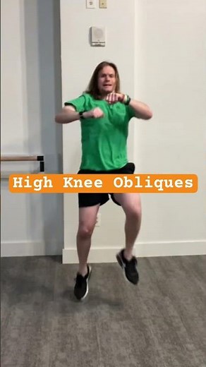 High Knee Obliques Workout 🔥 Quick Core + Cardio Move You Can Do Anywhere