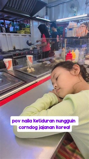 NAILA FELL ASLEEP EATING KOREAN FOOD! #fypage #viralshort #trendingshorts #funny #corndog