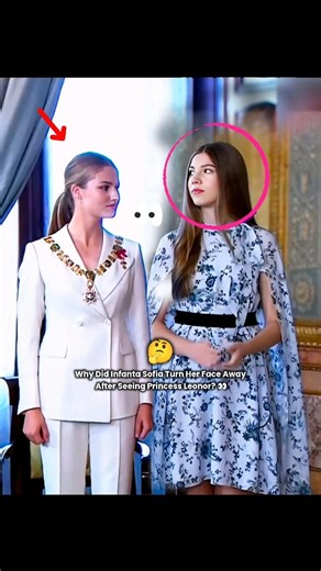 Why Did Infanta Sofía Turn Her Face Away After Seeing Princess Leonor? 👀 #princessleonor