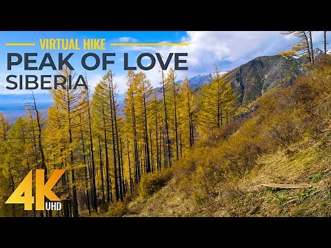 4K Autumn Hike in Siberian Mountain Forest - Ascent to the Peak of Love