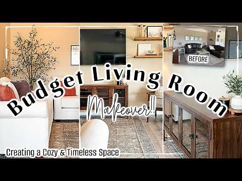 DIY LIVING ROOM MAKEOVER ON A BUDGET :: LIVING ROOM DESIGN & TRANSFORMATION