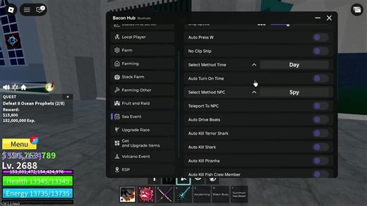 BLOX FRUITS Script No Key AUTO FARM, MASTERY FARM, SEA EVENT, AUTO RAID, RACE V4, PREHISTORIC (TOP)🐯
