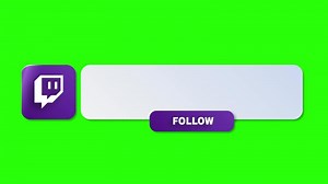 Download Animated Twitch Lower Third Banner with Follow Green Screen for free