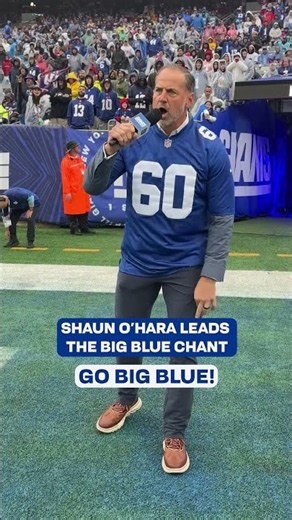Shaun O'Hara leads our Big Blue Chant! #giants #nfl #newyorkgiants #football #gameday