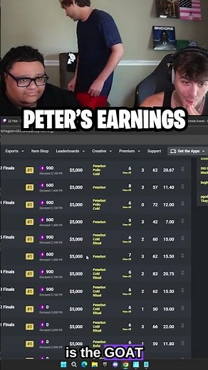Bucke REACTION to Peterbot Fortnite tracker and his Earnings