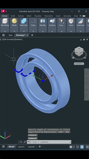 Ball Bearing Drawing in AutoCAD | Step-by-Step CAD Tutorial #shorts