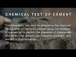 LABORATORY NO.3 | CHEMICAL TEST OF CEMENT (by Wet Analysis) | [ASTM C114]
