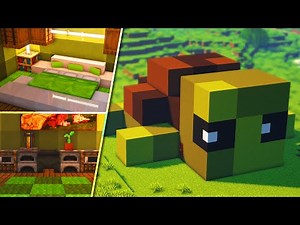 Minecraft: Cute Turtle House & Interior - Easy Build Tutorial!