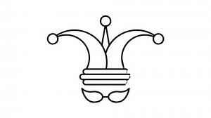 Jester icon animation. Motion set of best icons and then each objects is shown separately