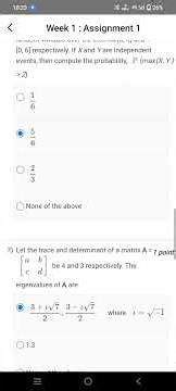Introduction to Machine Learning NPTEL Assignment 1 week 1 for 2026 ||IIT Madras