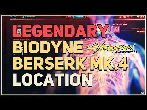 Legendary Biodyne Berserk MK.4 Location Cyberpunk 2077