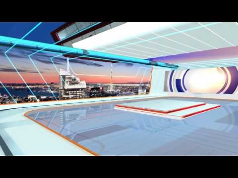 FREE HD Virtual Studio set with GREEN SCREEN
