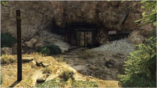 Where is the Abandoned Mine on the GTA Online map?