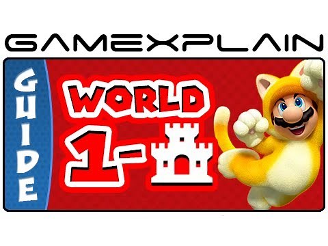 Super Mario 3D World - World 1 Castle Green Stars & Stamp Locations Guide & Walkthrough