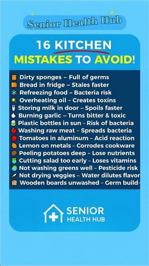 16 Kitchen Mistakes Seniors Should Avoid After 60 | Food Safety & Health Tips