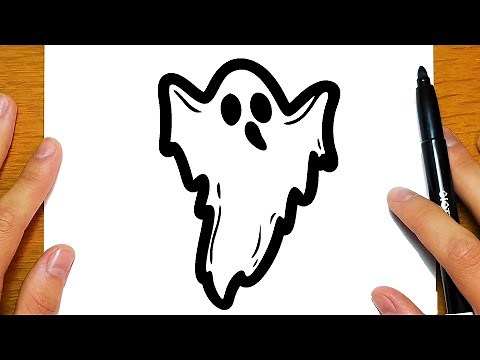 HOW TO DRAW A SCARY GHOST FOR HALLOWEEN | Learn easy drawing techniques