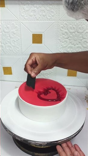 How To Red Cake Video #cake #cakedesign #cakedecorating #reels #recipe