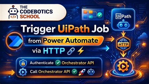 Trigger UiPath job from Power Automate via HTTP 🔗⚡ Authenticate, call Orchestrator API 🚀🤖 | The CodeBotics School