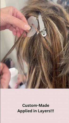 Long, Layered Hair on Short, Thick Hair | Custom Keratin Bond Extensions