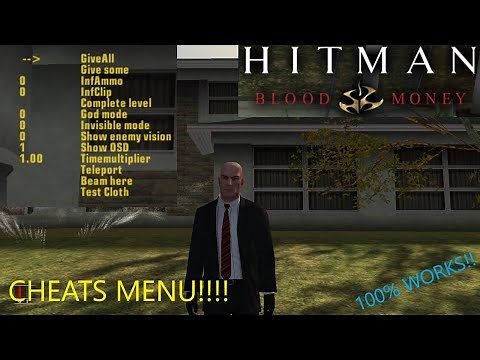 HITMAN BLOOD MONEY CHEATS MENU 100% WORKING FOR PC