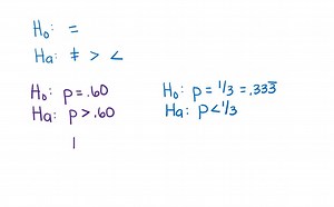 More hypotheses For each of the following, write out the alternative hypothesis, being sure to indicate whether it is one-sided or two-sided. a) Consumer Reports discovered that 20 % of a certain computer model had warranty problems over the first three months. From a random sample, the manufacturer wants to know if a new model has improved that rate. b) The last time a philanthropic agency requested donations, 4.75 % of people responded. From a recent pilot mailing, they wonder if that rate has