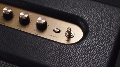 Marshall Stanmore III Bluetooth Home Speaker - Loud Stereo Sound with Bass and Treble Controls | Plug-in Powered | Record Player Compatible | RCA and 3.5 mm Aux Inputs - Black