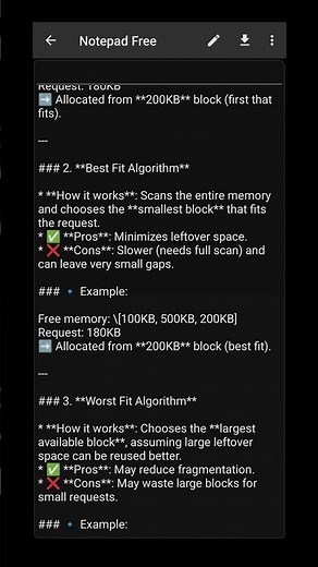 📦 Memory Allocation Algorithms in OS | First Fit, Best Fit, Worst Fit, Next Fit Explained
