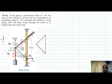 11–16 Virtual Work (Chapter 11: Hibbeler Statics) Benam Academy