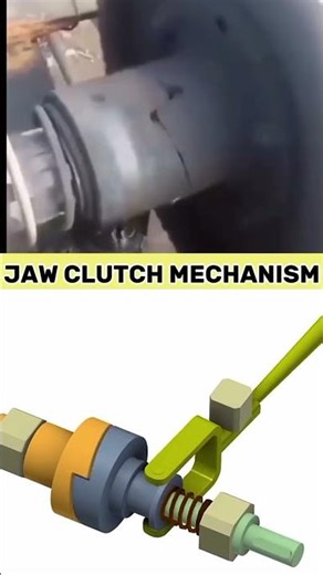 How a Jaw Clutch Mechanism Works - 3D Animation Explained #shorts