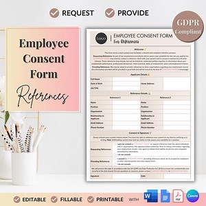 Employee Reference Consent Form: GDPR Compliant (digital Template) - Etsy