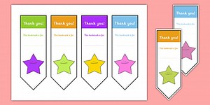 Editable Thank You Bookmarks