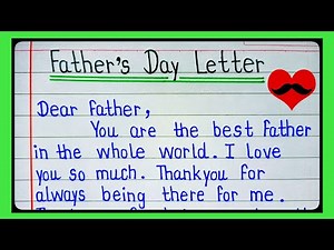 Father's day letter writing | Happy Father's Day 2025 letter writing | Father's Day Message/Father