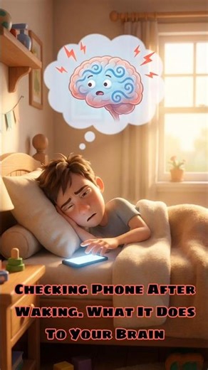 Morning Phone Habit — Good or Bad? | Educational Shorts #education #facts #animation #ai